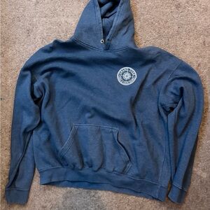 Blue Hooded Sweatshirt with Logo